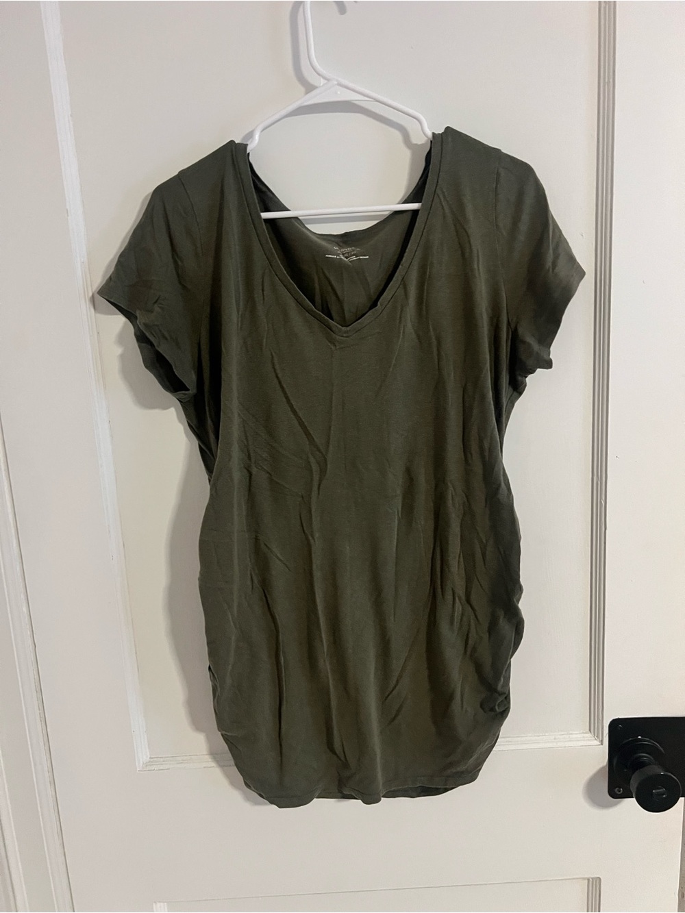 Motherhood Maternity Olive V-Neck Short Sleeve Tee